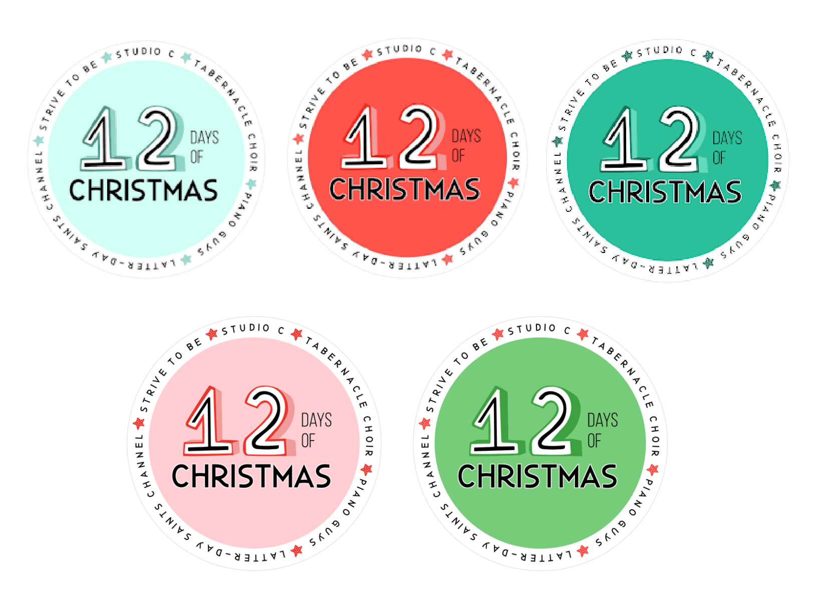 5 12 days of christmas labels