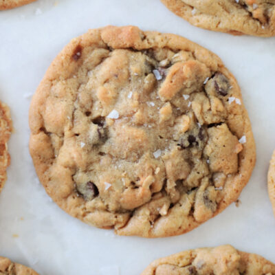 baked cookies on parchment paper