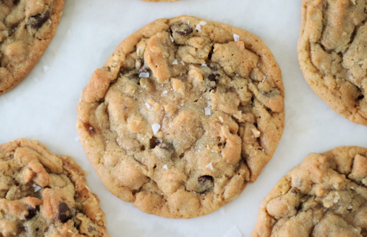 mom's cookies on parchment paper