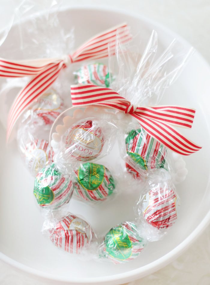 two chocolate truffle wreaths on plate