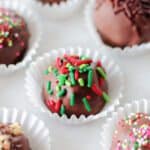 brownie truffles in liners