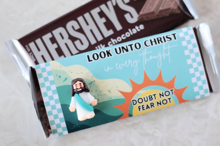 hershey bar and Hershey bar wrapped with printable wrapper.
