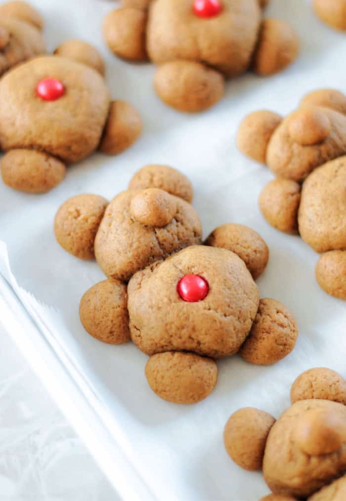 gingerbread cookies on cookie sheet