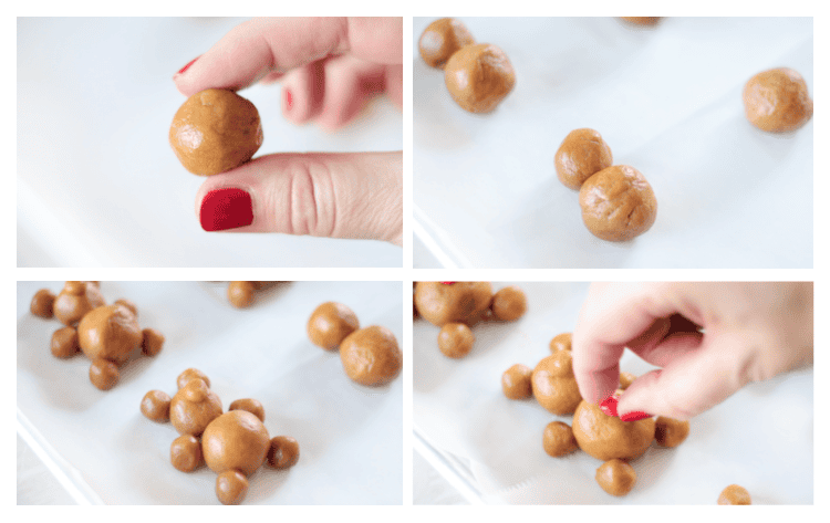 gingerbread cookie dough rolled into balls
