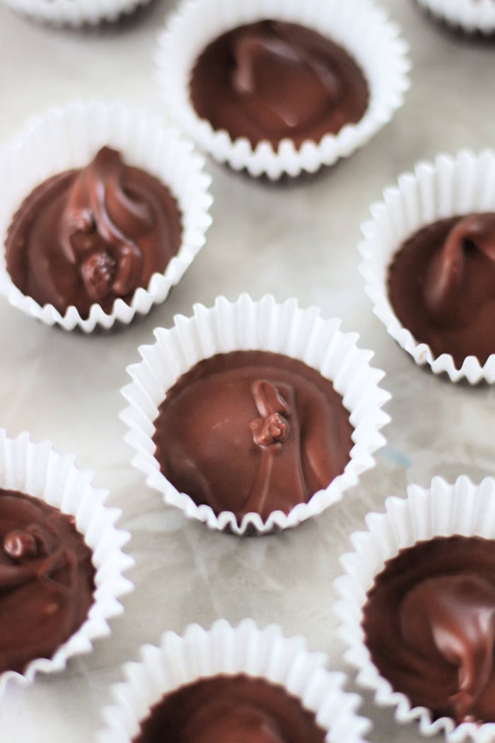 peanut butter meltaway candies in cupcake liners