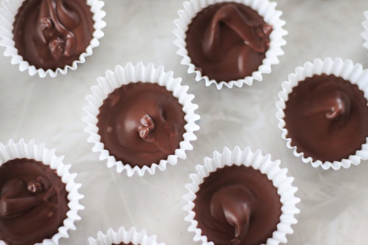 peanut butter meltaway candies on work surface
