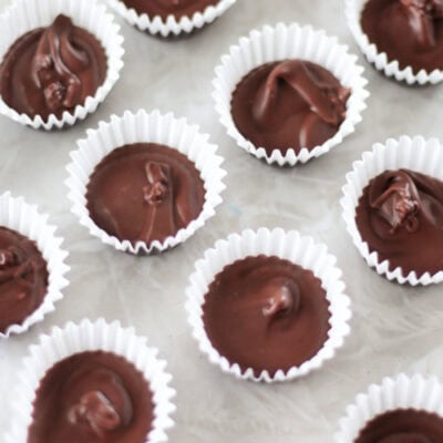 peanut butter meltaway candies in cupcake liners
