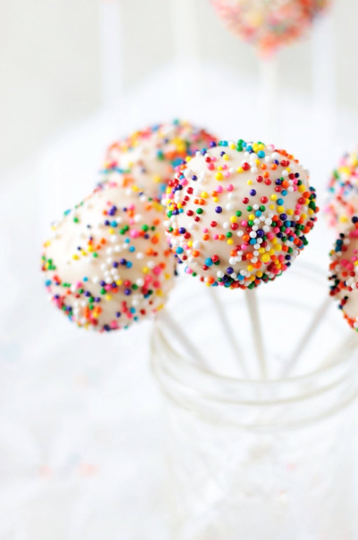 birthday cake pops in jar