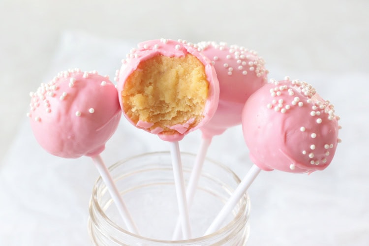four copycat starbucks cake pops in jar