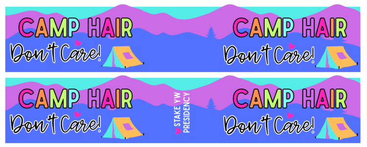 YW camp scrunchie printable
