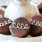 tray of chocolate marshmallow eggs