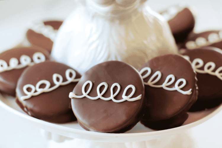 tray of chocolate marshmallow eggs
