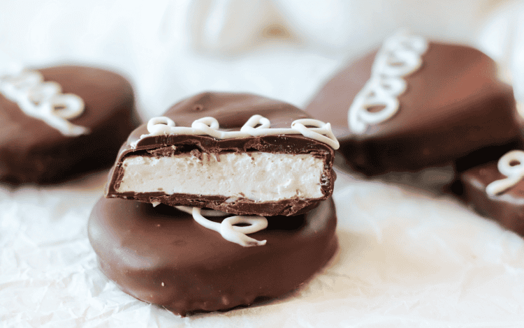 chocolate egg cut in half