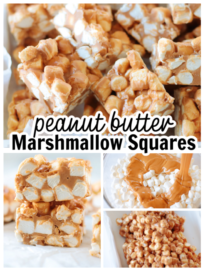 Peanut Butter Marshmallow Squares (4 Ingredients!) - Gluesticks Blog