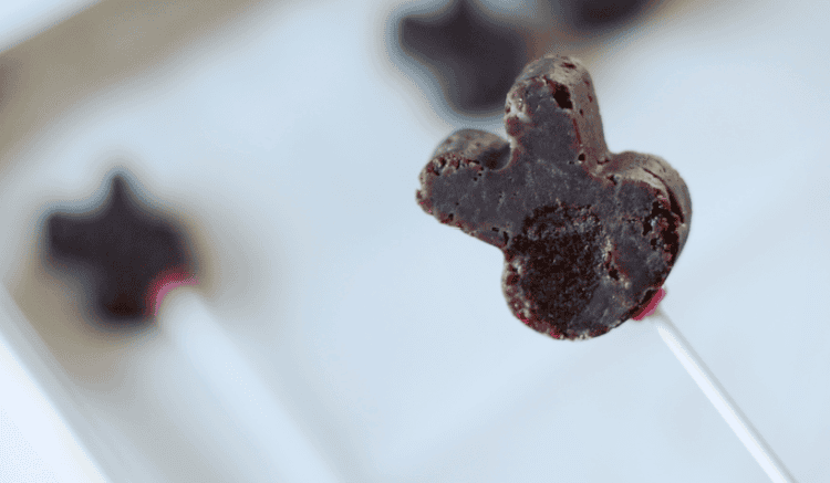 lollipop poked inside of bunny brownie