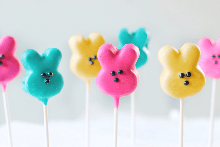 bunny pops in various colors