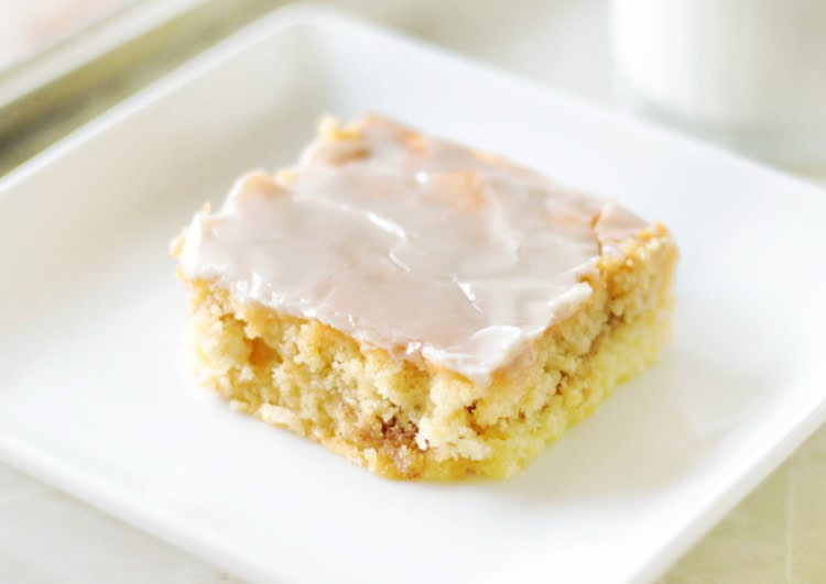 slice of cake on plate