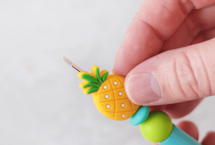pineapple focal bead on beadable pen