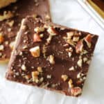 Two toffee bar squares.