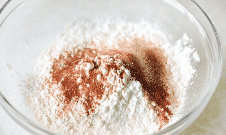 bowl of flour and spices