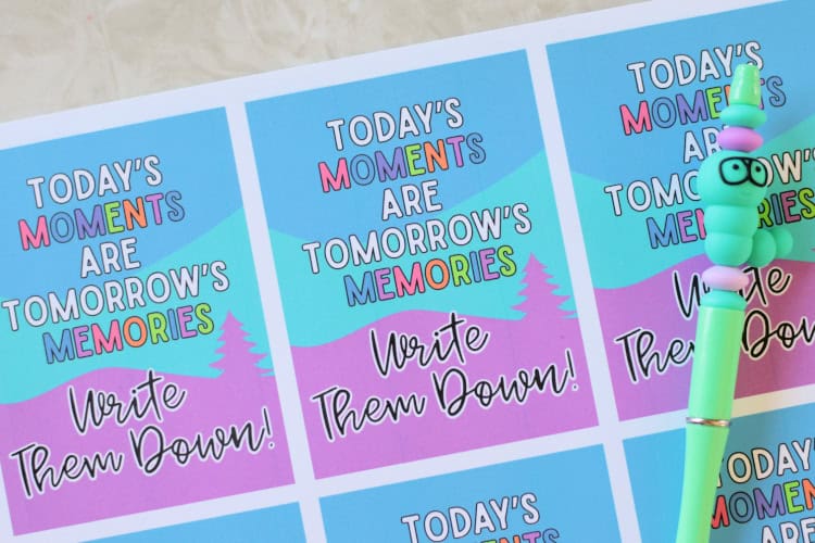 pen tag printable with pen on top