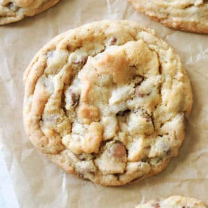 Snoop Dogg cookies on parchment paper.