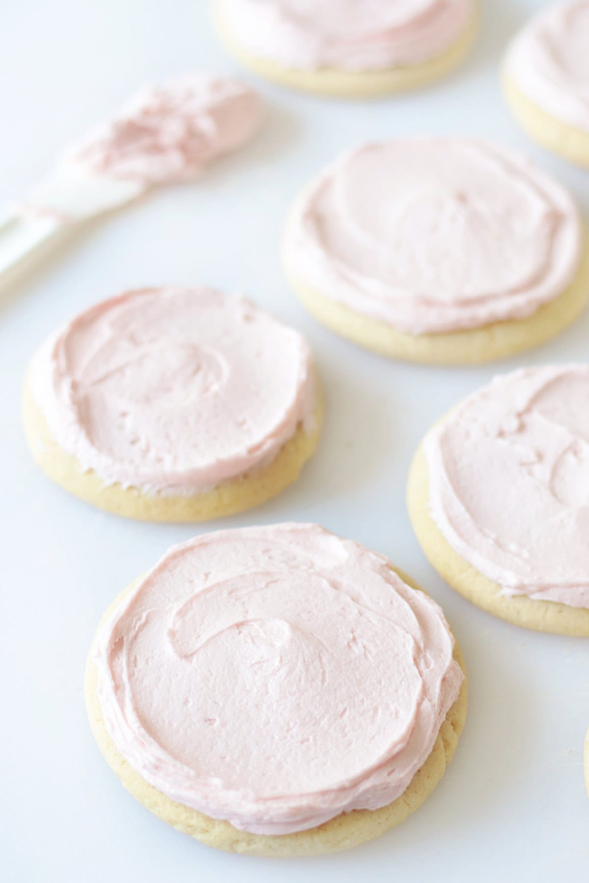 pink frosted sugar cookies