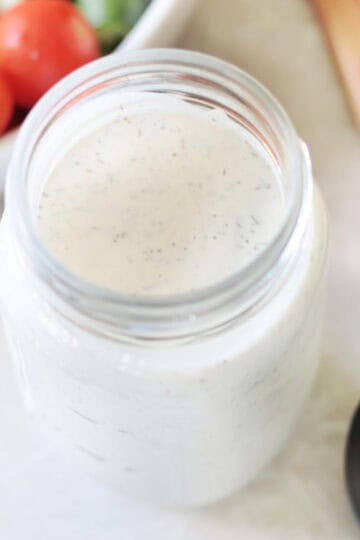 jar of homemade ranch dressing