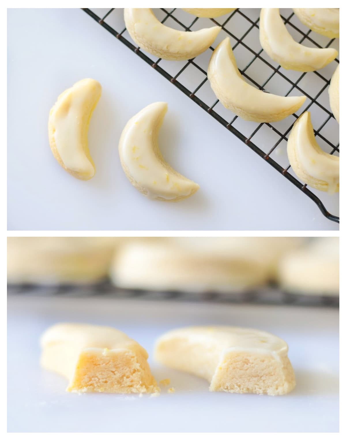 lemon cookie from Maggiano's next to a copycat lemon cookie