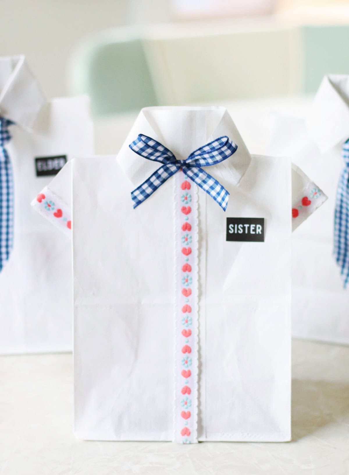 Sister missionary treat bags.