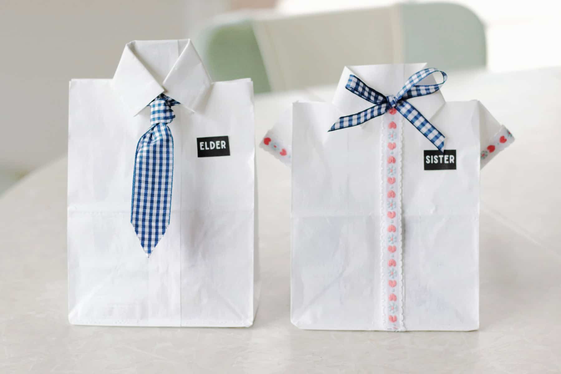 Two missionary treat bags.