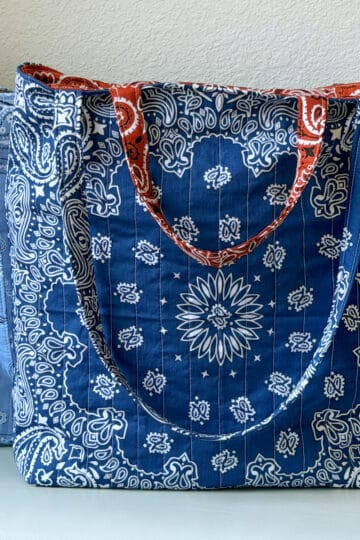 Two bandana tote bags.