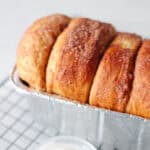 Bread pan of Dollywood cinamon bread.