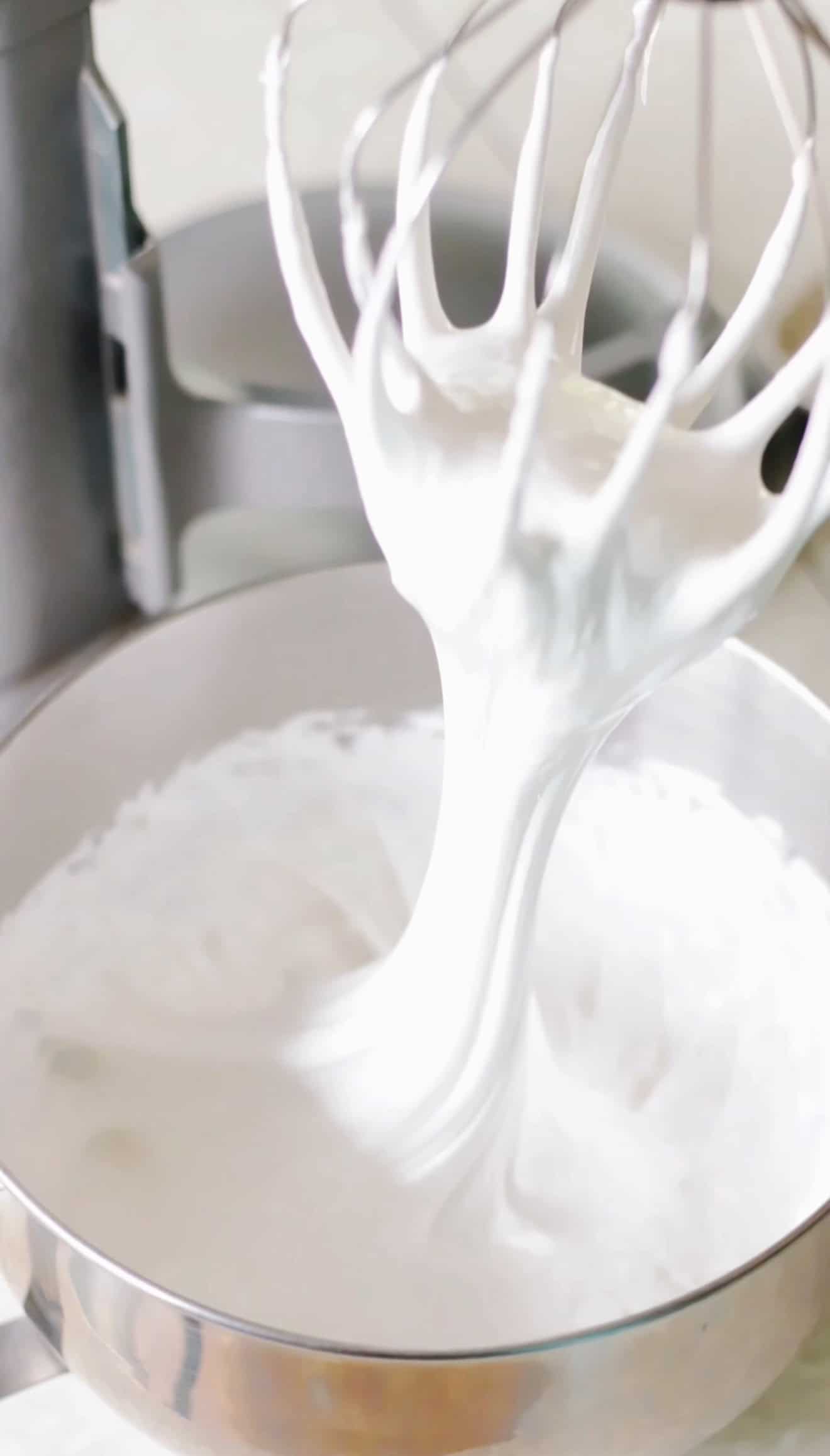 Marshmallow mixture sticking to beater.