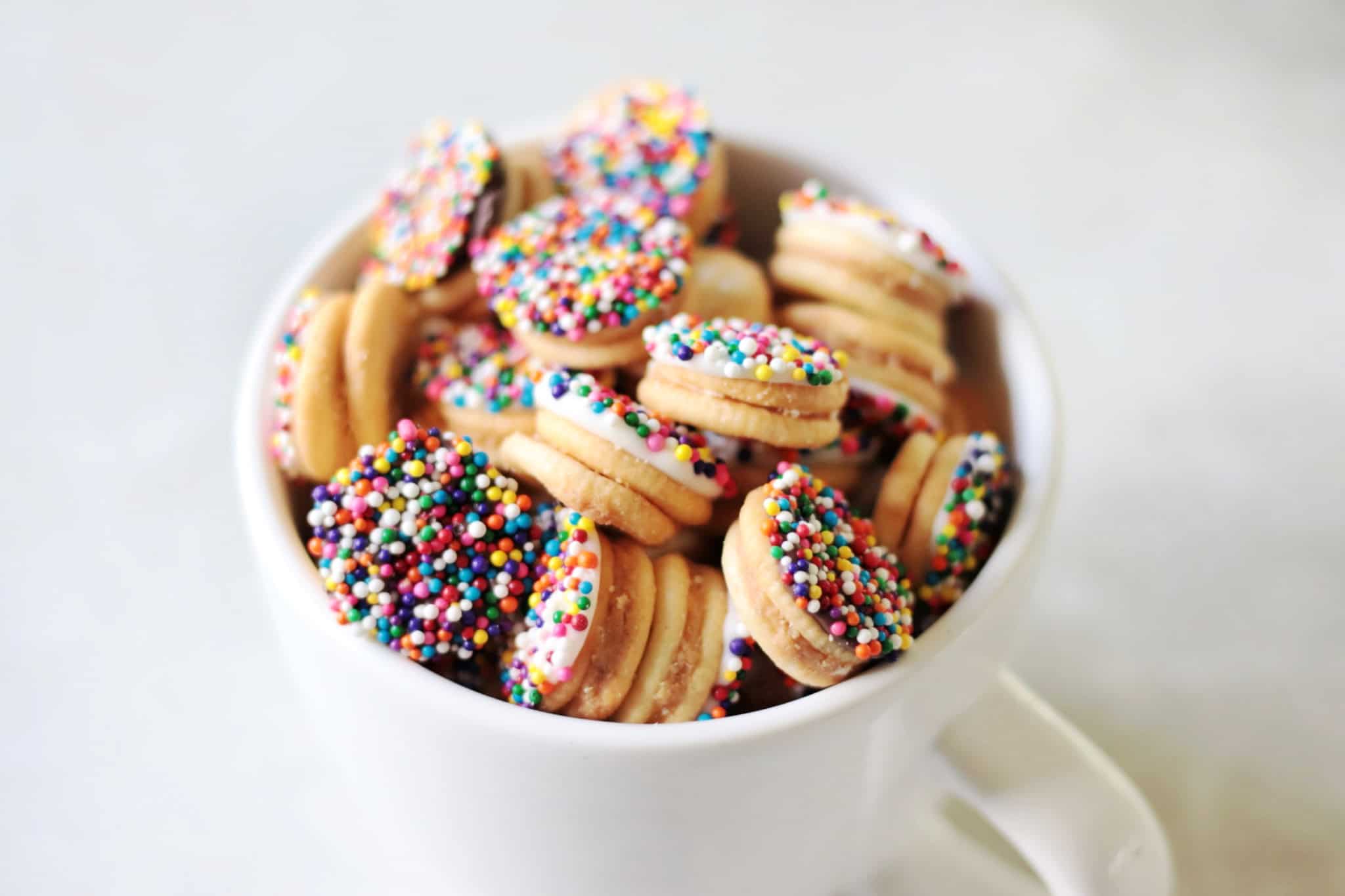 Bowl of Ritz Freckles treats.