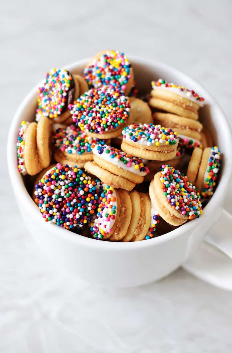 Mug of Ritz freckles crackers.